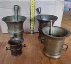 4 Koperen vijzels, 3x met stamper, Ophalen of Verzenden, Koper