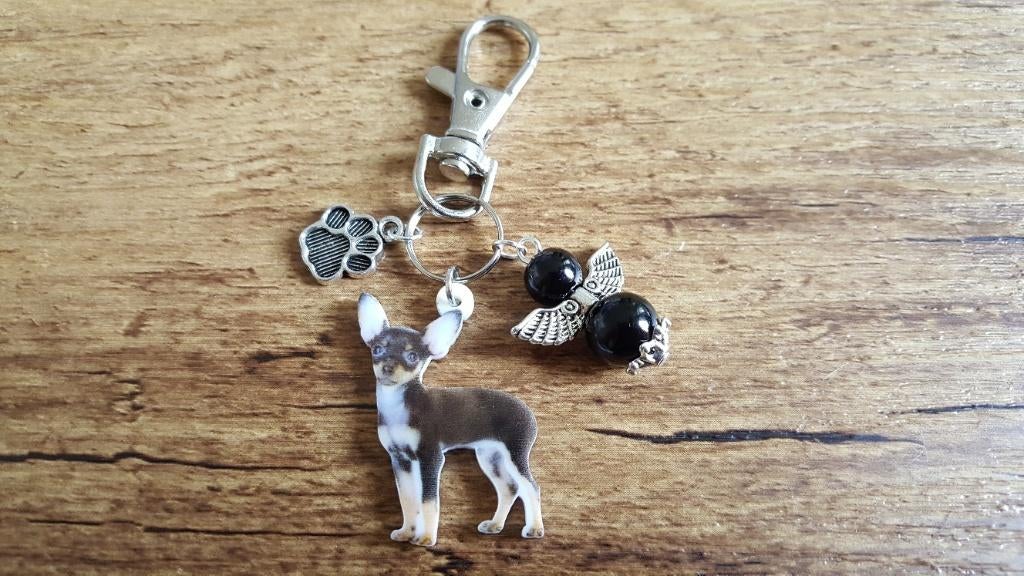 (Sleutel)Hanger Chihuahua Dog Jewelry met beschermengeltje, Verzenden, Nieuw, Hanger