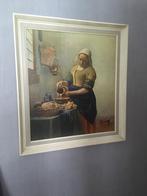 Schilderij melkmeisje van Vermeer in mooie lijst, Antiek en Kunst, Ophalen of Verzenden