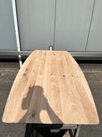 Deens ovaal eettafel 200x100x3 verjongd eiken rustiek, Ophalen, 100 tot 150 cm, Vijf personen of meer, Ovaal