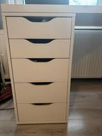 Witte bureau met 5 lades - veel opbergruimte!, Huis en Inrichting, Kasten | Ladekasten, Ophalen, Kunststof, 100 tot 150 cm, 5 laden of meer