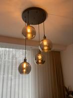 2x Plafonlampen met 4 bollen van gerookt glas, Ophalen, Zo goed als nieuw, Glas, 75 cm of meer