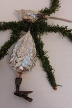 Oude Antieke kerstbal dennenboom met vogeltjes erop., Verzenden, Gebruikt