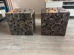 Massief houten bijzettafels MOET WEG, Ophalen of Verzenden, Zo goed als nieuw