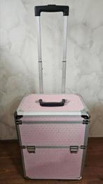 Roze trolley vol nagelspullen, Ophalen of Verzenden, Gebruikt, Roze