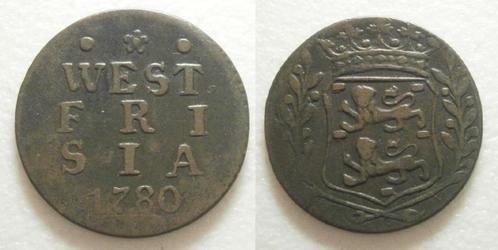 PD10439 West Friesland Duit 1780, Postzegels en Munten, Munten | Nederland, Losse munt, 1 cent, Vóór koninkrijk, Ophalen of Verzenden