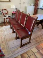 Vintage eiken stoelen, Huis en Inrichting, Stoelen, Ophalen, Gebruikt, Bruin, Vintage