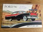 Ford 1956 autofolder brochure Thunderbird Tudor Fordor Crown, Ophalen of Verzenden, Gelezen, Ford