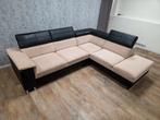 GRATIS BEZORGEN | Mooi Groot Beige met Zwart Hoekbank, Huis en Inrichting, Banken | Bankstellen, Gebruikt, Hoekbank, Hoekbank