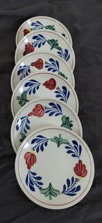 6 Boerenbonten Petit four bordjes, Ophalen of Verzenden, Zo goed als nieuw, Aardewerk, Boerenbont