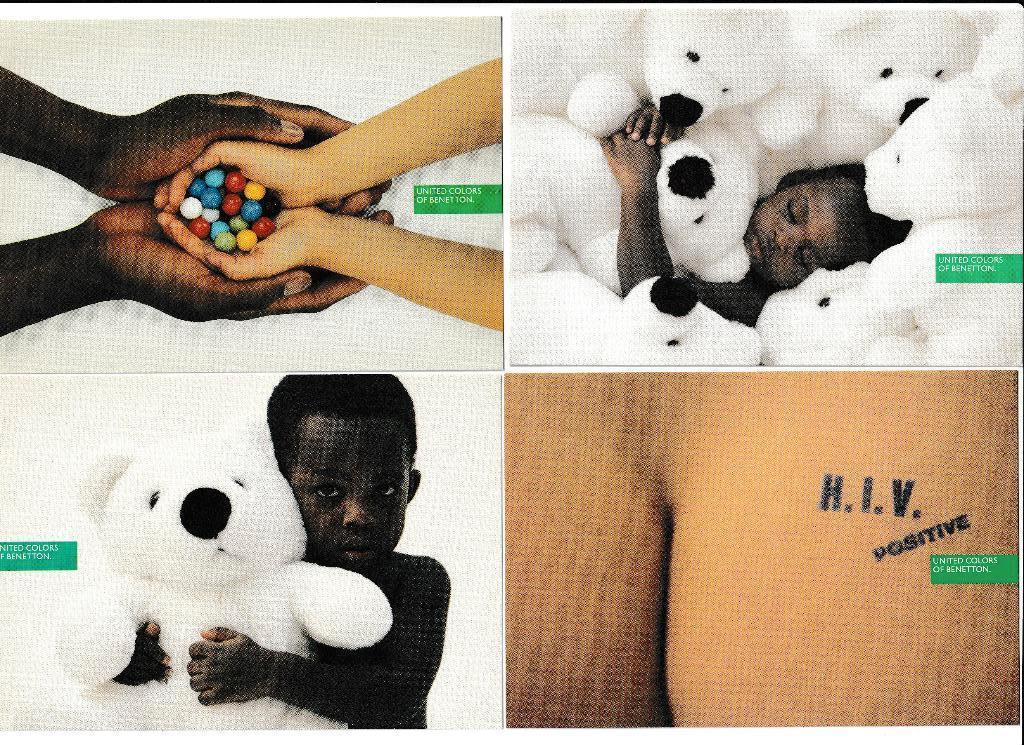 4x Photo by Famous Photgrapher Oliviero Toscani, Ophalen of Verzenden, 1980 tot heden, Ongelopen, Cultuur en Media