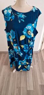 38)Te koop nieuw marine met lichtblauw bloem jurk maat 52/54, Blauw, Jurk, Nieuw, Ophalen of Verzenden