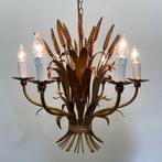 Wheat sheaf leaf goud kroonluchter  jaren 70 korenaren koren, Huis en Inrichting, Lampen | Kroonluchters, Gebruikt, Klassiek, W