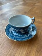 Vintage Kop en Schotel Setje Blauw Wit, Ophalen of Verzenden