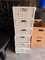 6x ikea inzet wit rieten mand 32x34x16 cm expedit / kallax, Ophalen, Minder dan 50 cm, Gebruikt, Minder dan 100 cm