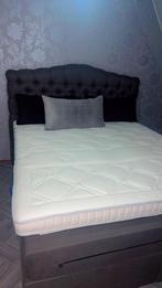 2 personen Boxspring L 210xB180 + Topper & Kussens, Gebruikt, Overige kleuren, 210 cm, Tweepersoons