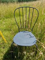 Zwarte ikea stalen tuinstoel, Ophalen, Gebruikt, Metaal