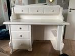 Stevig wit houten bureau, Ophalen of Verzenden, Gebruikt, Bureau