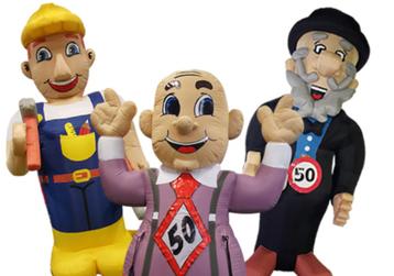 Te koop opblaasbare abraham en sarah feestpoppen beschikbaar voor biedingen