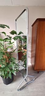 Zeldzame vintage buisframe passpiegel Gispen, Ophalen, Gebruikt, 150 tot 200 cm, Rechthoekig