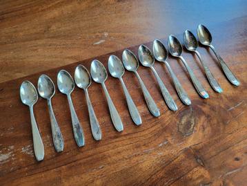 Vintage verzilverde theelepels - Set van 12 beschikbaar voor biedingen