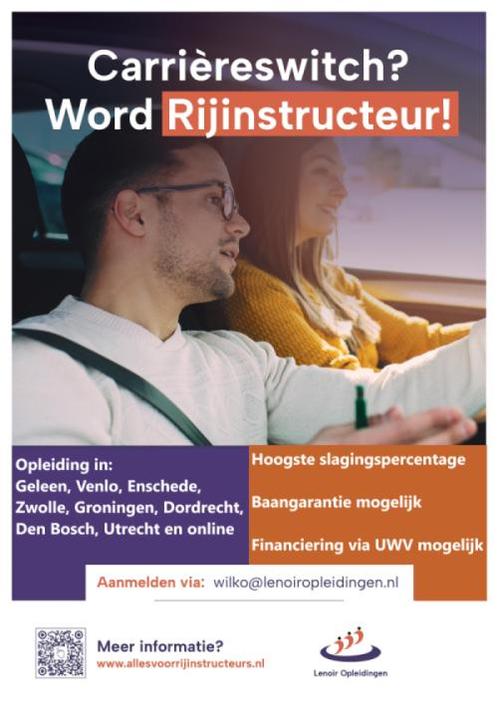 Opleiding rijinstructeur in heel Nederland, Auto diversen, Auto-accessoires, Nieuw, Ophalen
