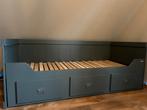 Coming kids bedbank met opbergruimte, Ophalen, Grijs, 90 cm, Eenpersoons