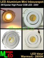 LED Keuken MINI Inbouwspot Plafondspot COB 3W warmwit - M10, Ophalen of Verzenden, Nieuw