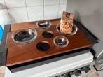Houten borrelplank met Schaaltjes, Ophalen, Zo goed als nieuw