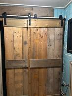 Steigerhouten Schuifdeuren met Systeem, Ophalen, Gebruikt, 80 tot 100 cm, Binnendeur