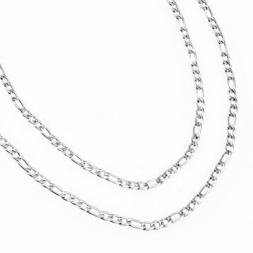 Dottilove Dubbele Figaro Ketting - Dames Ketting - Staal