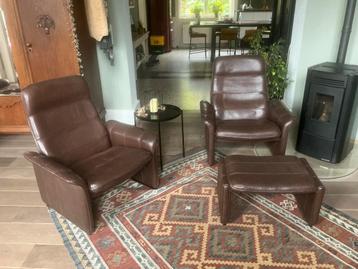 2 De Sede ds50 Fauteuils met voetenbankje. beschikbaar voor biedingen