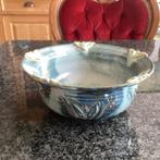 Schaal, keramiek, handgemaakt, blauw, grijs, vintage, Antiek en Kunst, Ophalen