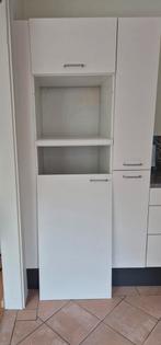 Hoge apothekerskast + inbouw oven koelkast combinatie, Huis en Inrichting, Ophalen, Gebruikt, Wit, Overige typen