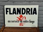 Vintage Emaille Reclamebord Flandria - Au Service de Votre L, Antiek en Kunst, Antiek | Emaille, Ophalen of Verzenden