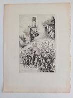 Louis Morin Ets 1919 - Oorlogsscene, Antiek en Kunst, Kunst | Etsen en Gravures, Ophalen of Verzenden