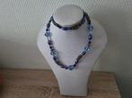 Blauwe blauw armband en ketting set (geld voor goed doel), Overige materialen, Blauw, Nieuw, Ophalen of Verzenden