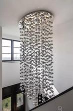 Showroom uitverkoop - Richmond Hanglamp Milou ovaal, Huis en Inrichting, Lampen | Hanglampen, Ophalen, Nieuw, Glas, IntensWonen