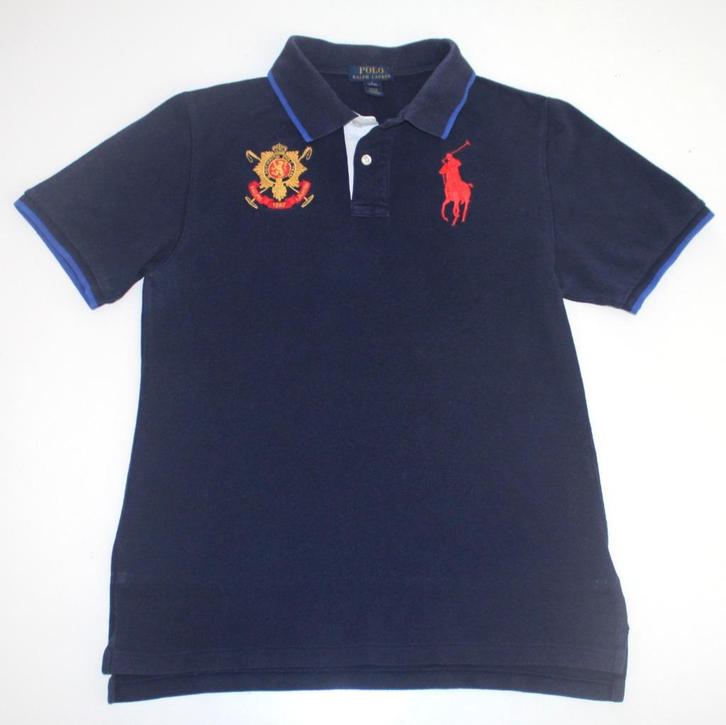 Ralph Lauren polo navy rode bigpony maat L 14-16y = maat 164, Kinderen en Baby's, Kinderkleding | Maat 164, Zo goed als nieuw