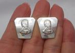 Zilveren vintage manchetknopen Mozart nr.640