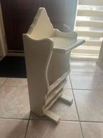 Halkastje krantenbak bijzettafel, Huis en Inrichting, Tafels | Sidetables, Ophalen, Gebruikt, 50 tot 100 cm, 25 tot 50 cm