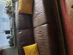Bruine leren bank, Ophalen, Gebruikt, Minder dan 75 cm, Leer