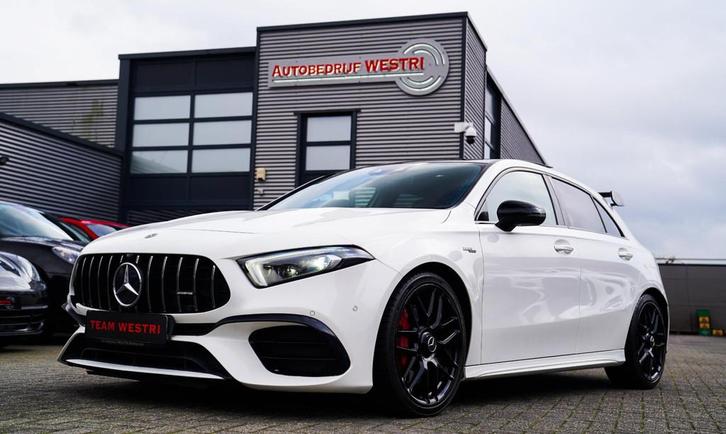 Mercedes-Benz A-klasse AMG 45 4MATIC+ Premium Plus | Panoram, Auto's, Mercedes-Benz, Bedrijf, Te koop, A-Klasse, 4x4, ABS, Achteruitrijcamera