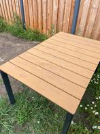 Tuintafel 100*145 zwarte poten polywood hout, Ophalen, Gebruikt, Rechthoekig, Hout