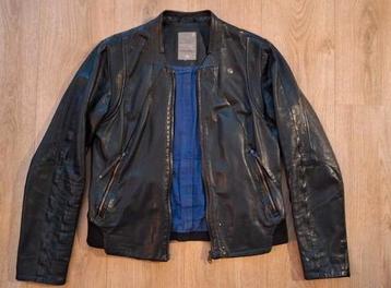 G-Star Woman, zwarte echt lederen jas, maat L NIEUWSTAAT beschikbaar voor biedingen