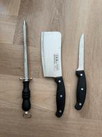 Mes , hakbijl (butchermes) + slijper, Verzenden, Zo goed als nieuw