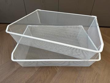 Ikea Komplement 2x Fijndraadmand met uittrekrail 75x58 cm beschikbaar voor biedingen