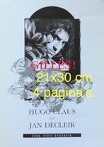 Folder Gilles (Hugo Claus - Jan dDecleir - Steve Dugardin)., Ophalen of Verzenden, Zo goed als nieuw, Boek, Tijdschrift of Artikel