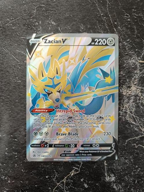 Zacian V #SWSH292 - Pokemon Promo, Hobby en Vrije tijd, Verzamelkaartspellen | Pokémon, Zo goed als nieuw, Ophalen of Verzenden
