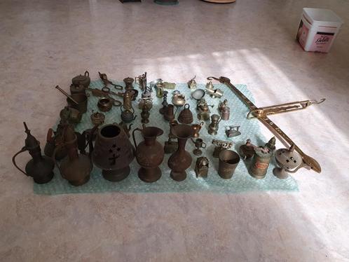 Te koop Vintage Koper miniaturen60stks€95+ eikenkast gratis, Verzamelen, Overige Verzamelen, Gebruikt, Ophalen
